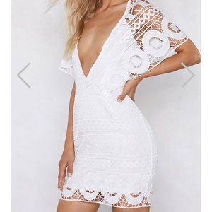Nastygal Crochet White Dress